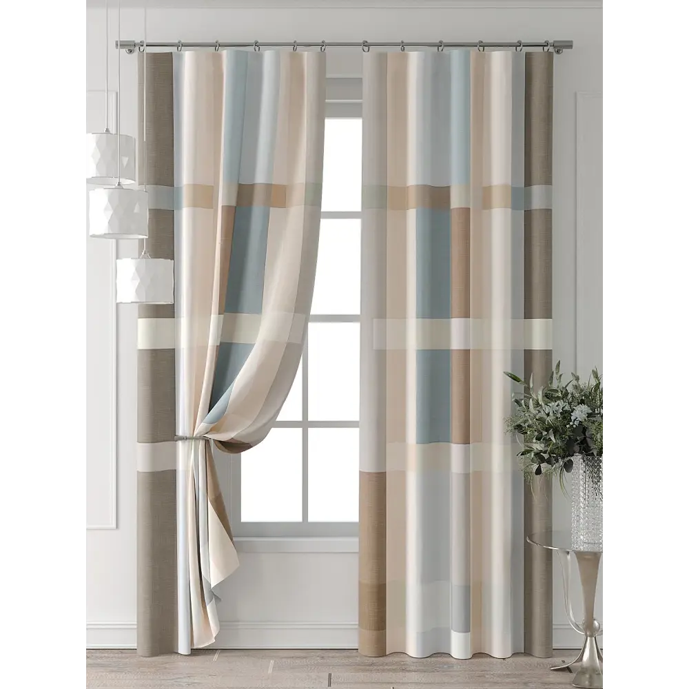 Фото 3 Комплект штор Comfy way Форнерс - 92 - 240 см CW709092240-240 на шторной ленте 240x150 см цвет бежевый Фото 3 Комплект штор Comfy way Форнерс - 92 - 240 см CW709092240-240 на шторной ленте 240x150 см цвет бежевый