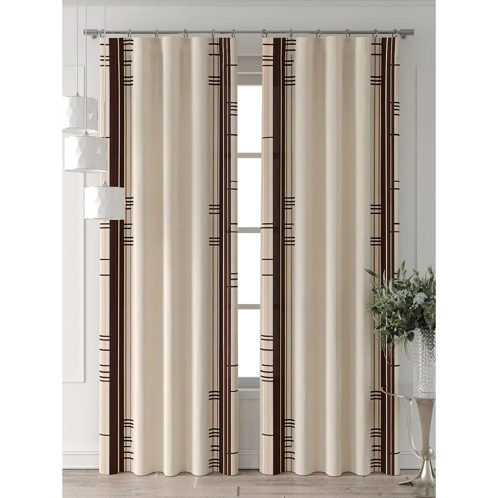 Фото 4 Комплект штор Comfy way Форнерс - 95 - 240 см CW709095240-240 на шторной ленте 240x150 см цвет коричневый Фото 4 Комплект штор Comfy way Форнерс - 95 - 240 см CW709095240-240 на шторной ленте 240x150 см цвет коричневый