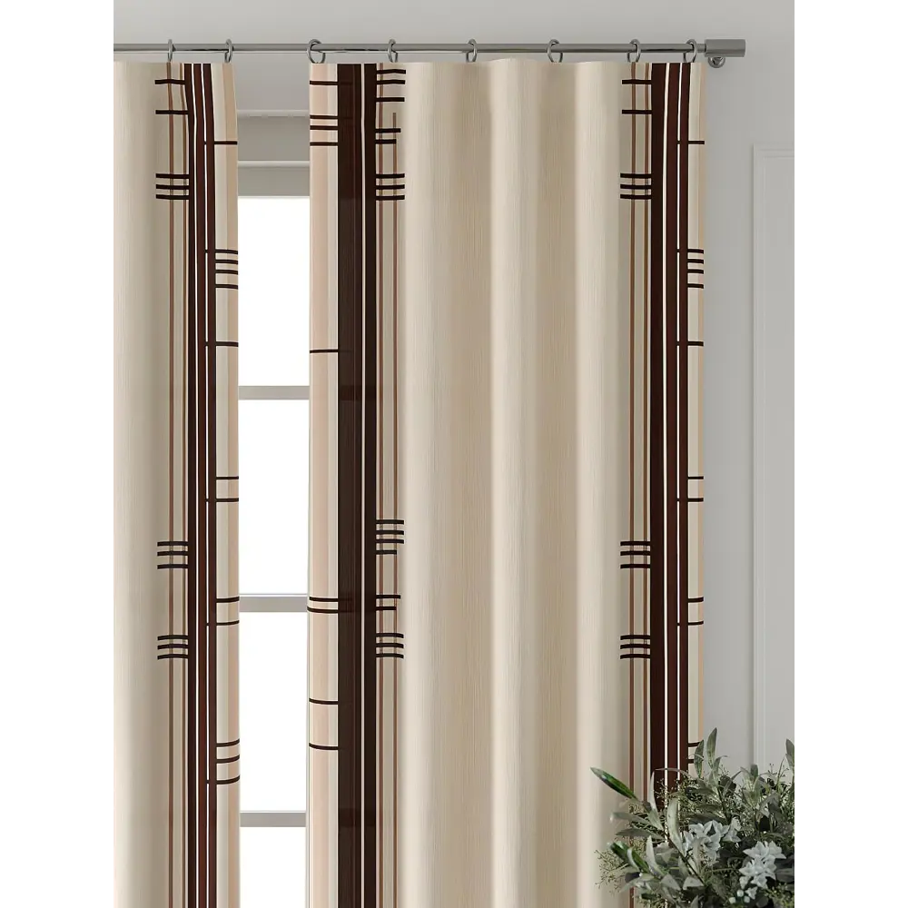 Фото 6 Комплект штор Comfy way Форнерс - 95 - 240 см CW709095240-240 на шторной ленте 240x150 см цвет коричневый Фото 6 Комплект штор Comfy way Форнерс - 95 - 240 см CW709095240-240 на шторной ленте 240x150 см цвет коричневый