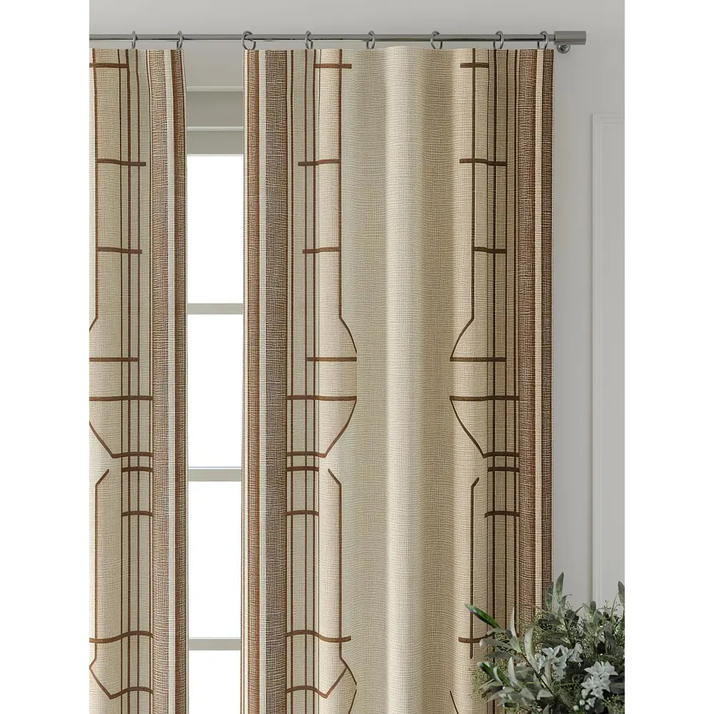 Фото 3 Комплект штор Comfy way Форнерс - 99 - 240 см CW709099240-240 на шторной ленте 240x150 см цвет бежевый Фото 3 Комплект штор Comfy way Форнерс - 99 - 240 см CW709099240-240 на шторной ленте 240x150 см цвет бежевый