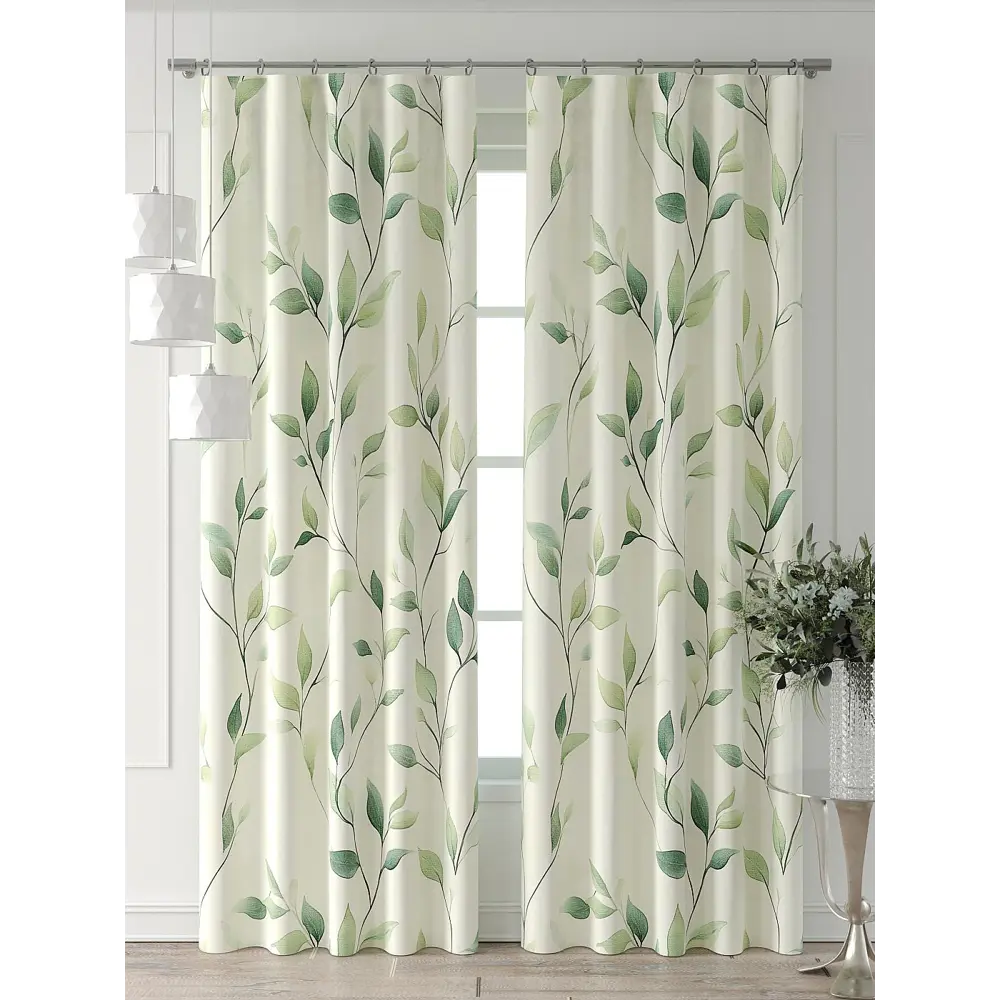 Фото 2 Комплект штор Comfy way Форнерс - 109 - 240 см CW709109240-240 на шторной ленте 240x150 см цвет зеленый Фото 2 Комплект штор Comfy way Форнерс - 109 - 240 см CW709109240-240 на шторной ленте 240x150 см цвет зеленый