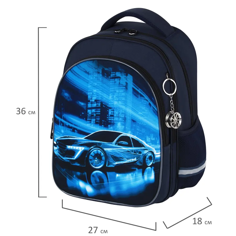 Фото 2 Рюкзак Brauberg Optima Night driver 27x36x18 см эва цвет черный Фото 2 Рюкзак Brauberg Optima Night driver 27x36x18 см эва цвет черный