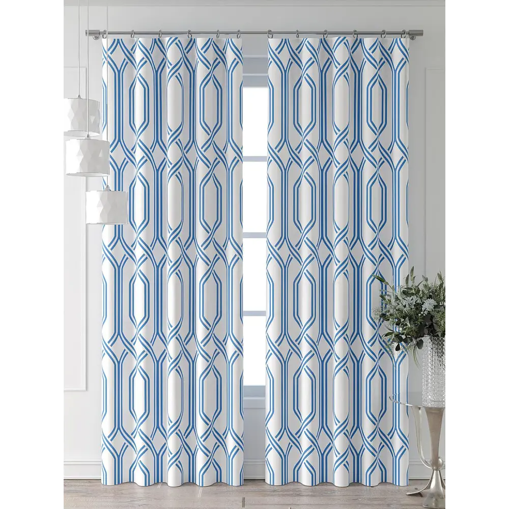 Фото 2 Комплект штор At home Базовая коллекция AT521946-230 на шторной ленте 230x150 см цвет белый Фото 2 Комплект штор At home Базовая коллекция AT521946-230 на шторной ленте 230x150 см цвет белый