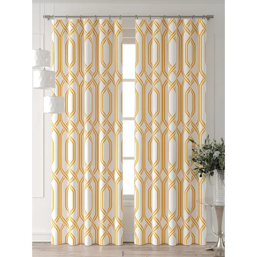 Фото 6 Комплект штор At home Базовая коллекция AT521961-230 на шторной ленте 230x150 см цвет белый