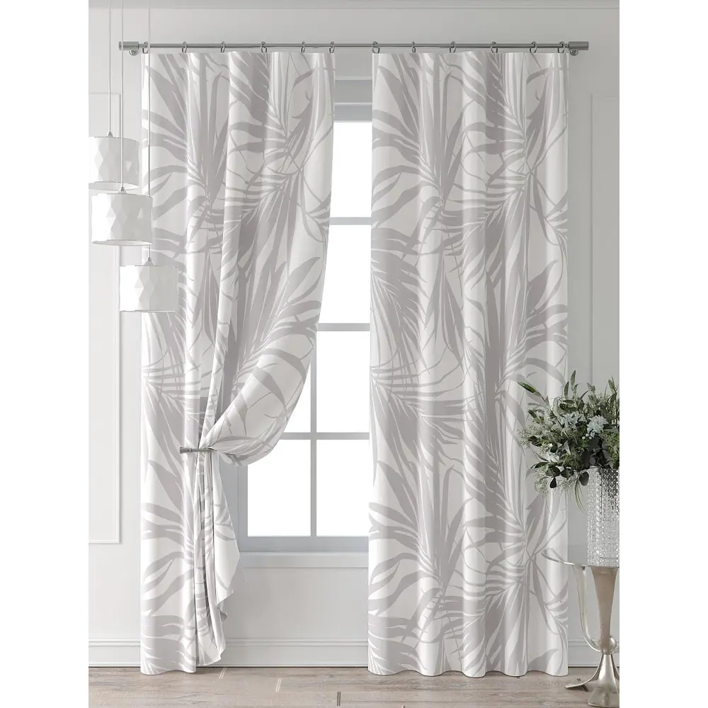 Фото 3 Комплект штор At home Базовая коллекция AT521965-230 на шторной ленте 230x150 см цвет белый Фото 3 Комплект штор At home Базовая коллекция AT521965-230 на шторной ленте 230x150 см цвет белый