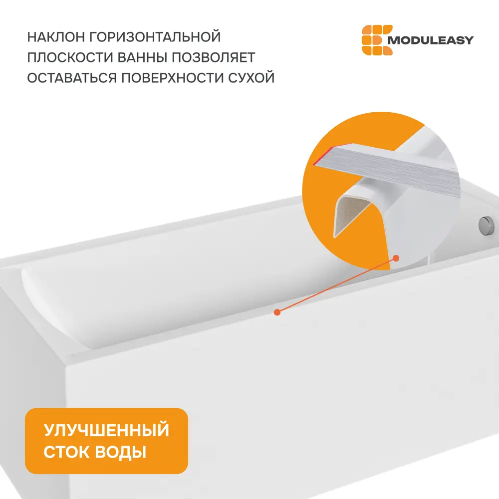 Фото 4 Прямоугольная ванна Moduleasy KANE 01кейн1270кс1+ акрил 120х70см Фото 4 Прямоугольная ванна Moduleasy KANE 01кейн1270кс1+ акрил 120х70см