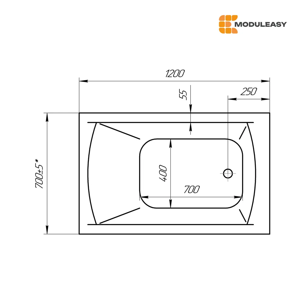 Фото 5 Прямоугольная ванна Moduleasy KANE 01кейн1270кс1+ акрил 120х70см Фото 5 Прямоугольная ванна Moduleasy KANE 01кейн1270кс1+ акрил 120х70см
