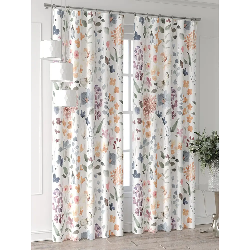 Фото 2 Комплект штор At home Базовая коллекция AT521599-230 на шторной ленте 230x150 см цвет белый Фото 2 Комплект штор At home Базовая коллекция AT521599-230 на шторной ленте 230x150 см цвет белый