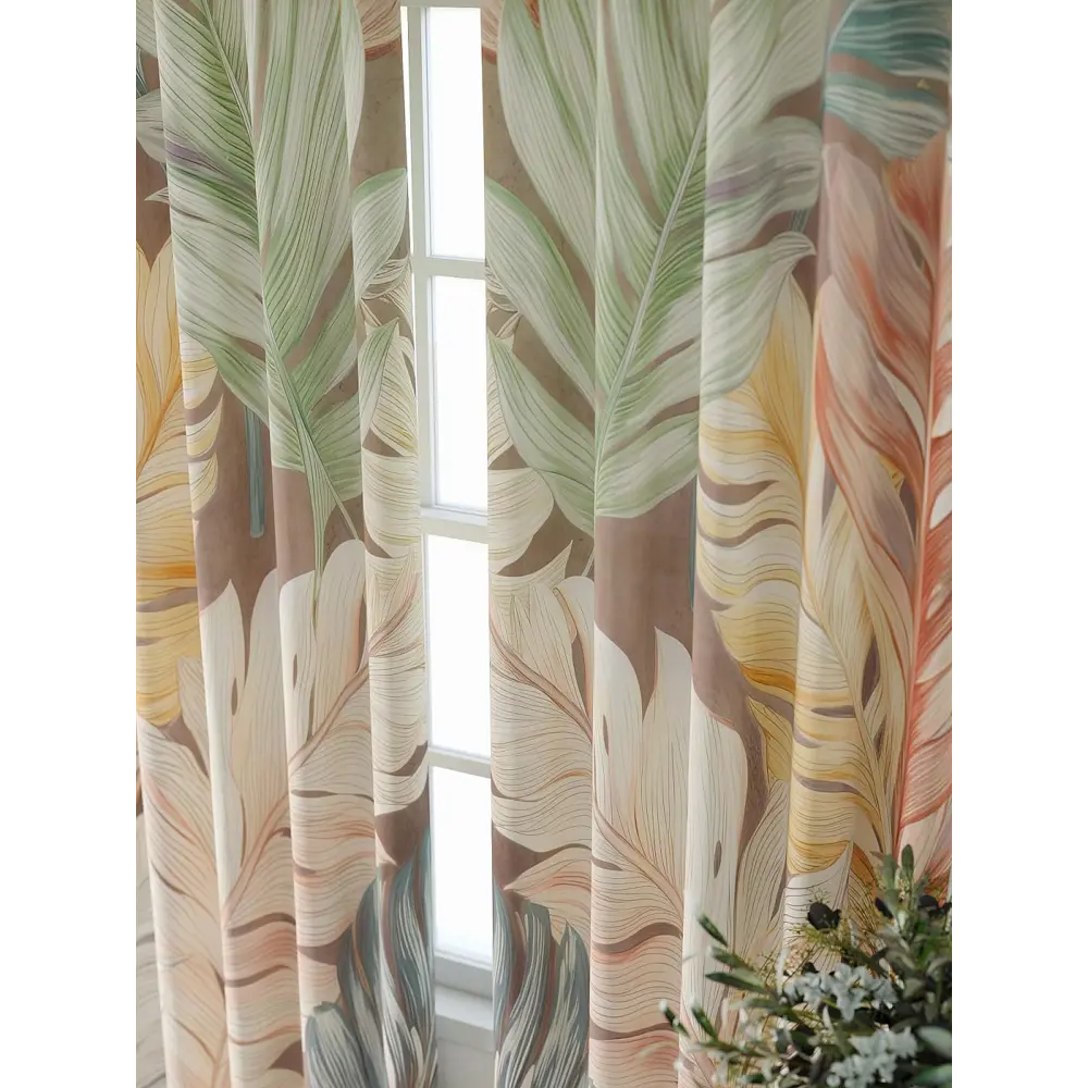 Фото 3 Комплект штор At home Базовая коллекция AT521868-240 на шторной ленте 240x150 см цвет бежевый