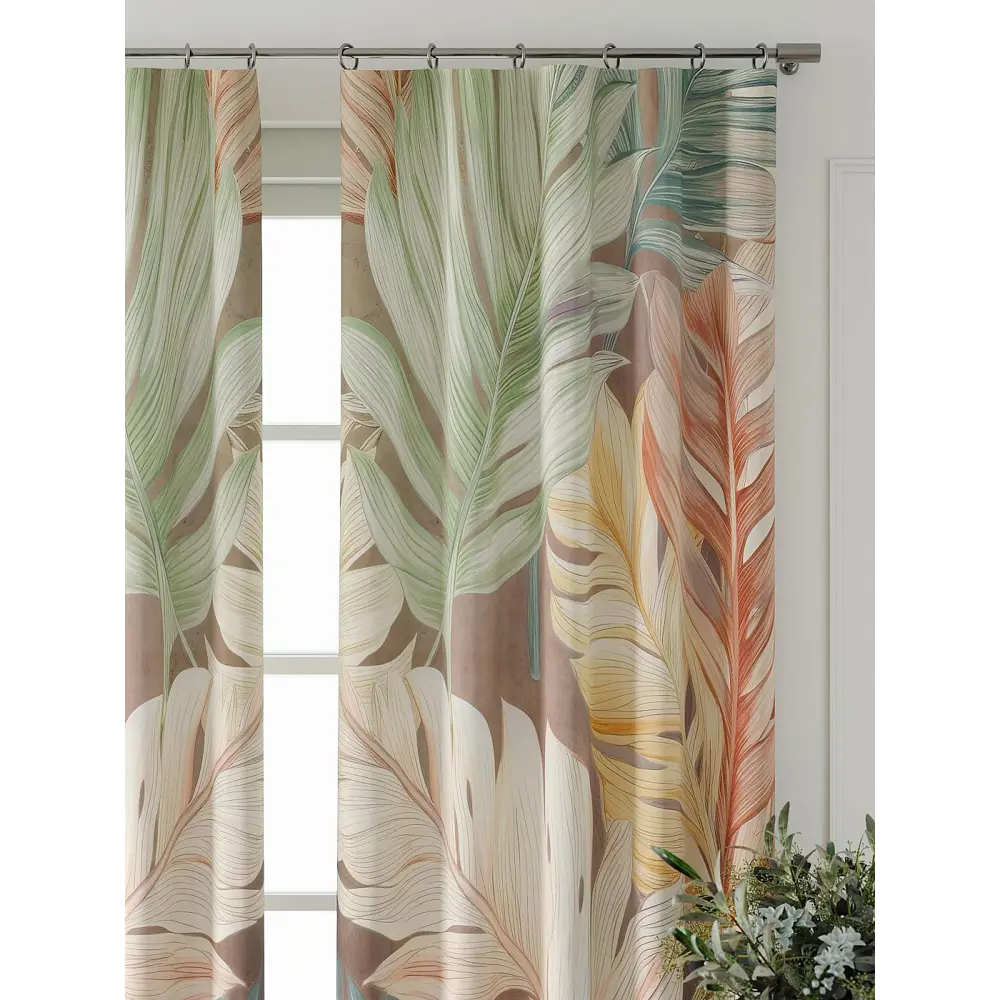 Фото 4 Комплект штор At home Базовая коллекция AT521868-240 на шторной ленте 240x150 см цвет бежевый