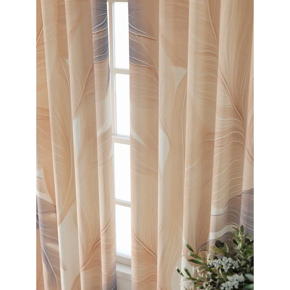 Фото 2 Комплект штор At home Базовая коллекция AT521870-240 на шторной ленте 240x150 см цвет бежевый Фото 2 Комплект штор At home Базовая коллекция AT521870-240 на шторной ленте 240x150 см цвет бежевый