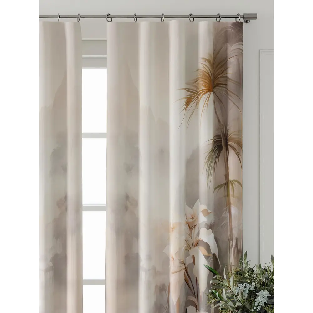 Фото 5 Комплект штор At home Базовая коллекция AT521882-240 на шторной ленте 240x150 см цвет бежевый