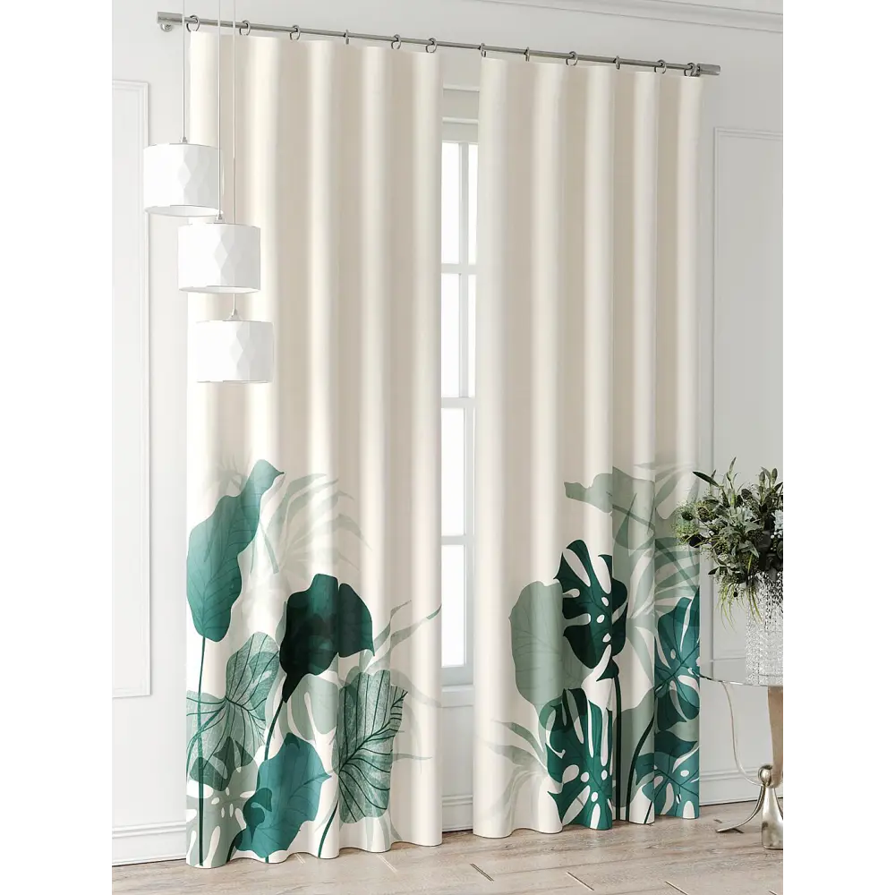 Фото 2 Комплект штор At home Базовая коллекция AT521904-240 на шторной ленте 240x150 см цвет бежевый Фото 2 Комплект штор At home Базовая коллекция AT521904-240 на шторной ленте 240x150 см цвет бежевый