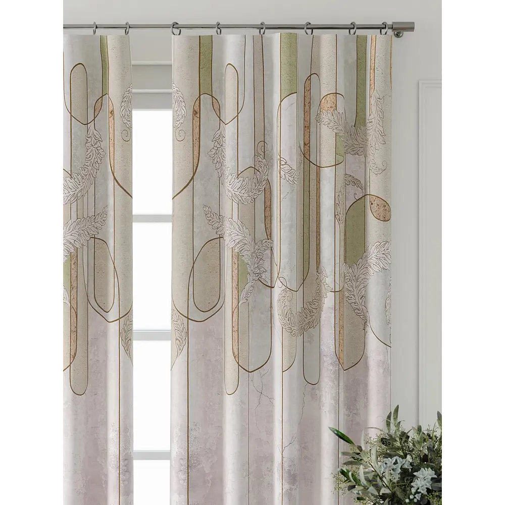 Фото 5 Комплект штор At home Базовая коллекция AT521911-240 на шторной ленте 240x150 см цвет бежевый Фото 5 Комплект штор At home Базовая коллекция AT521911-240 на шторной ленте 240x150 см цвет бежевый