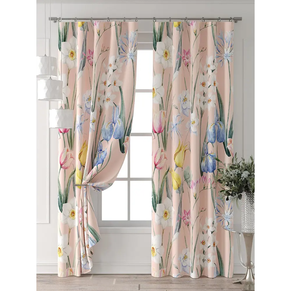 Фото 3 Комплект штор At home Базовая коллекция AT521969-240 на шторной ленте 240x150 см цвет бежевый Фото 3 Комплект штор At home Базовая коллекция AT521969-240 на шторной ленте 240x150 см цвет бежевый