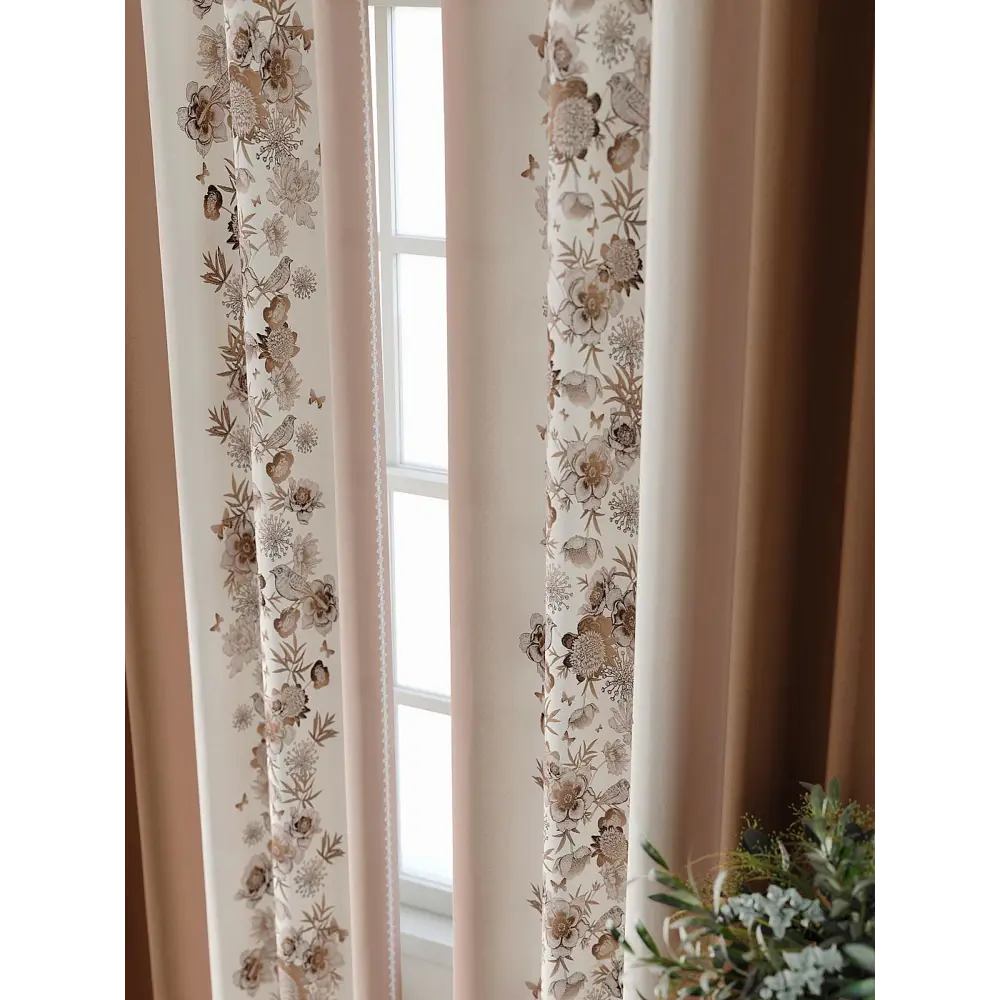 Фото 3 Комплект штор At home Базовая коллекция AT521659-240 на шторной ленте 240x150 см цвет бежевый Фото 3 Комплект штор At home Базовая коллекция AT521659-240 на шторной ленте 240x150 см цвет бежевый