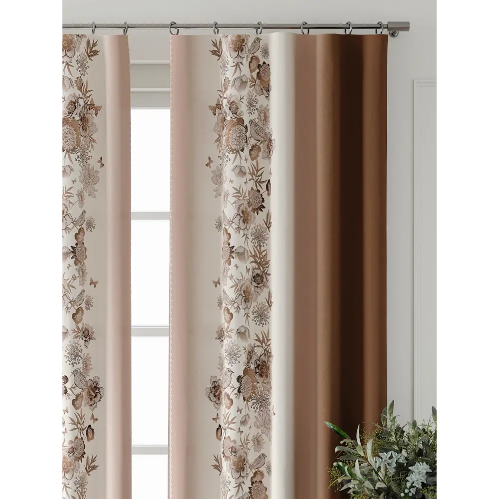 Фото 7 Комплект штор At home Базовая коллекция AT521659-240 на шторной ленте 240x150 см цвет бежевый