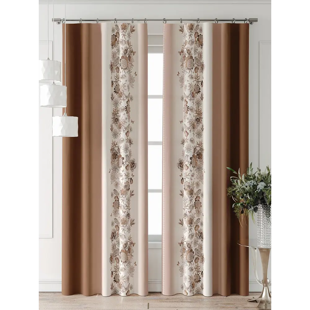 Фото 4 Комплект штор At home Базовая коллекция AT521659-240 на шторной ленте 240x150 см цвет бежевый Фото 4 Комплект штор At home Базовая коллекция AT521659-240 на шторной ленте 240x150 см цвет бежевый