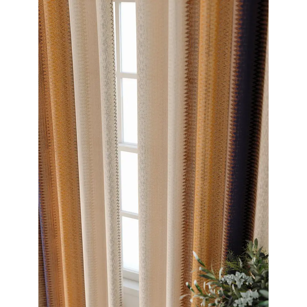 Фото 5 Комплект штор At home Базовая коллекция AT521667-240 на шторной ленте 240x150 см цвет бежевый