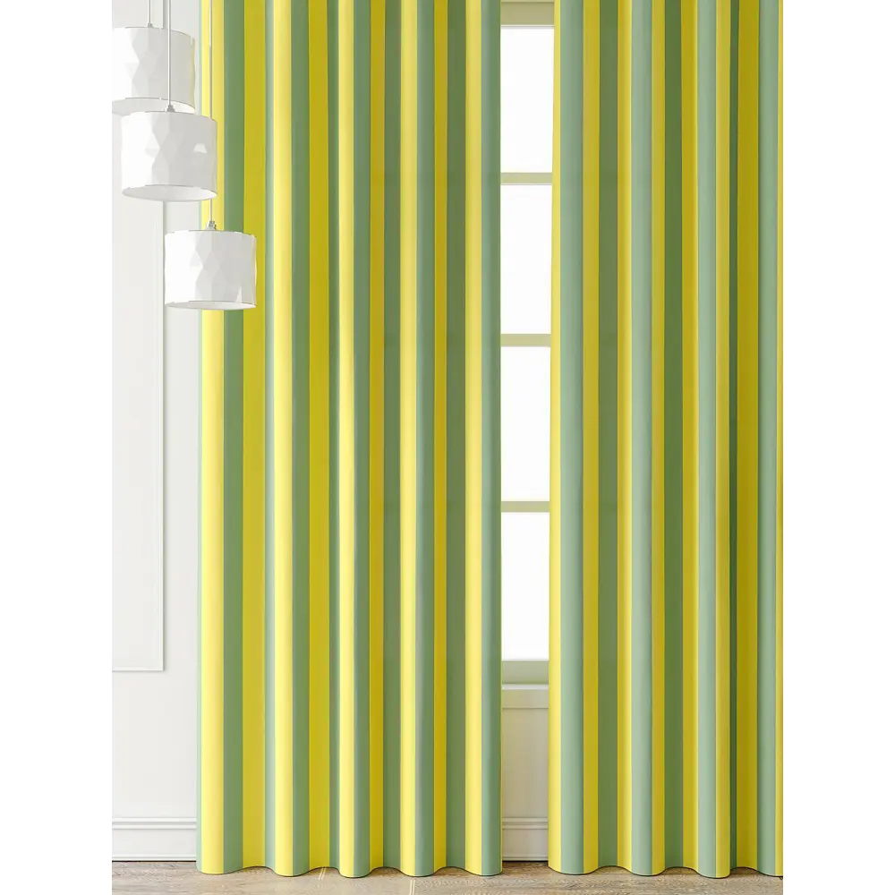 Фото 3 Комплект штор At home Базовая коллекция AT521683-240 на шторной ленте 240x150 см цвет зеленый