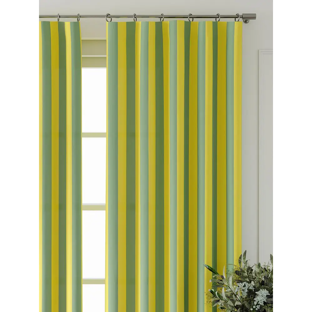 Фото 6 Комплект штор At home Базовая коллекция AT521683-240 на шторной ленте 240x150 см цвет зеленый
