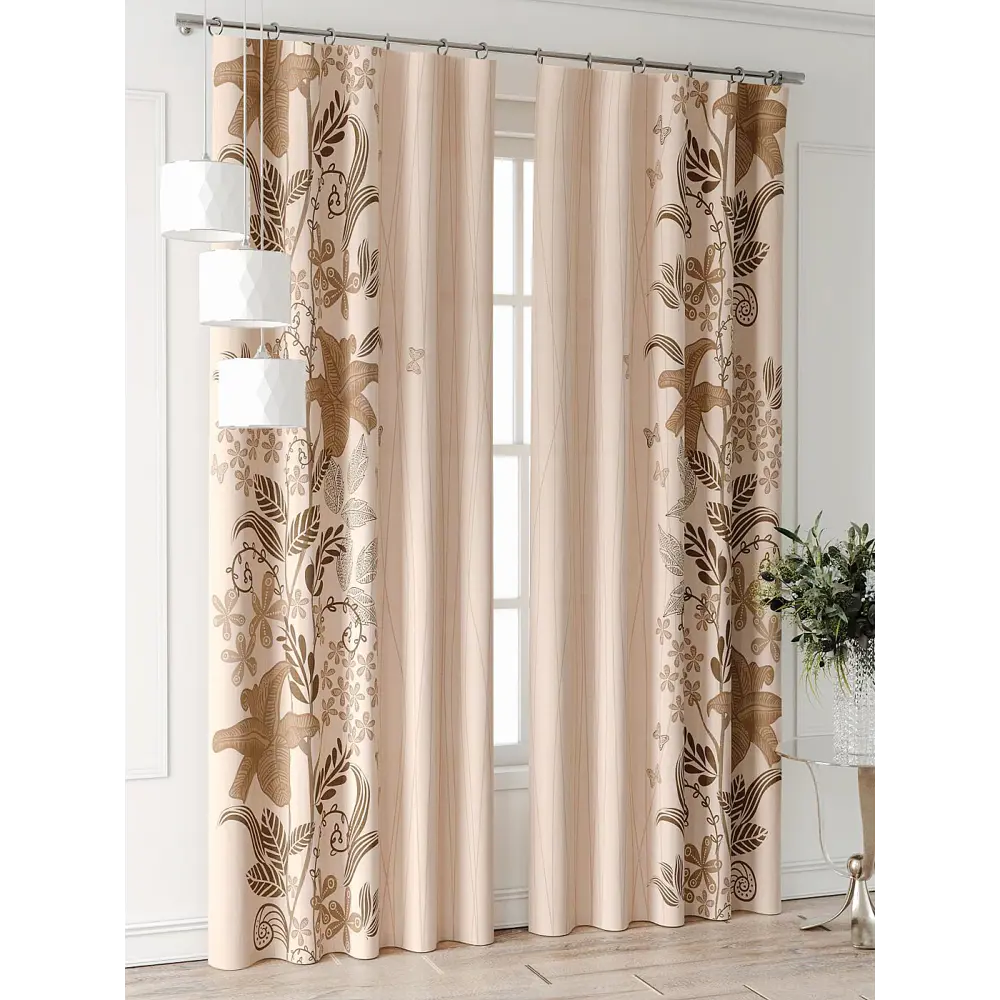 Фото 3 Комплект штор At home Базовая коллекция AT521782-240 на шторной ленте 240x150 см цвет коричневый Фото 3 Комплект штор At home Базовая коллекция AT521782-240 на шторной ленте 240x150 см цвет коричневый