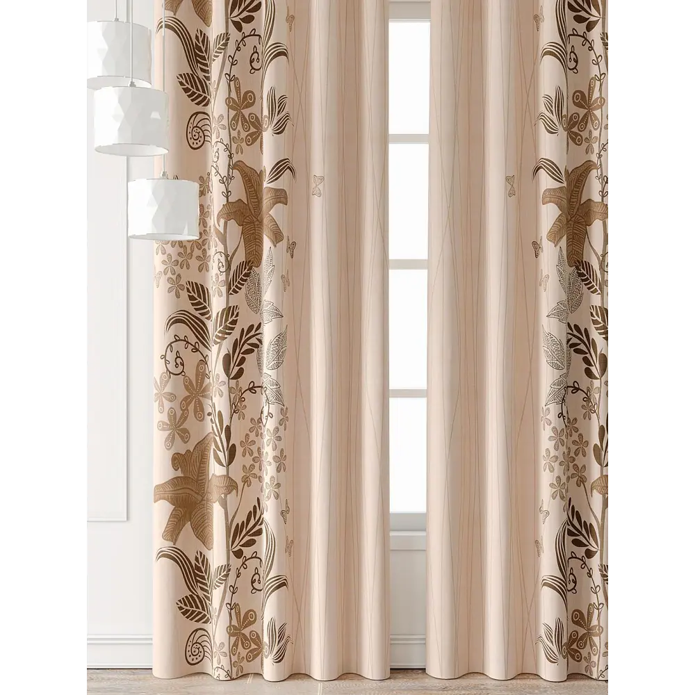 Фото 5 Комплект штор At home Базовая коллекция AT521782-240 на шторной ленте 240x150 см цвет коричневый Фото 5 Комплект штор At home Базовая коллекция AT521782-240 на шторной ленте 240x150 см цвет коричневый