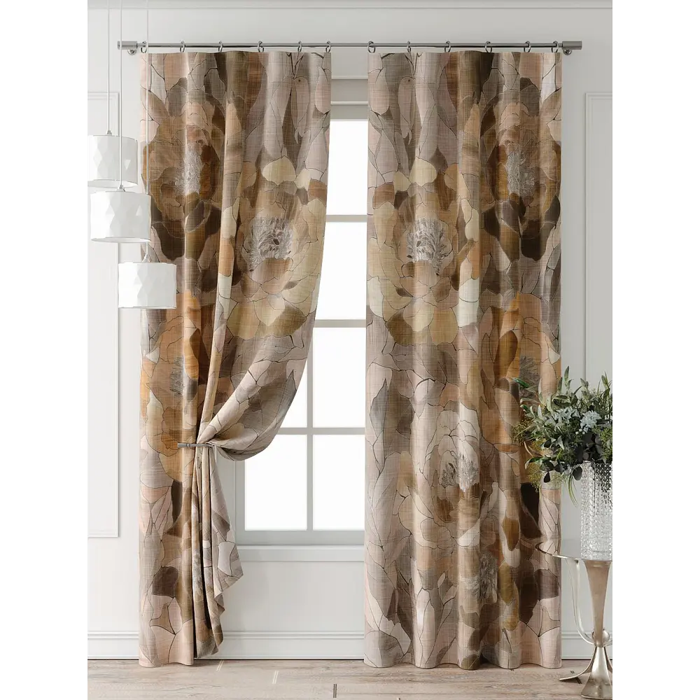 Фото 7 Комплект штор At home Базовая коллекция AT521827-240 на шторной ленте 240x150 см цвет бежевый Фото 7 Комплект штор At home Базовая коллекция AT521827-240 на шторной ленте 240x150 см цвет бежевый