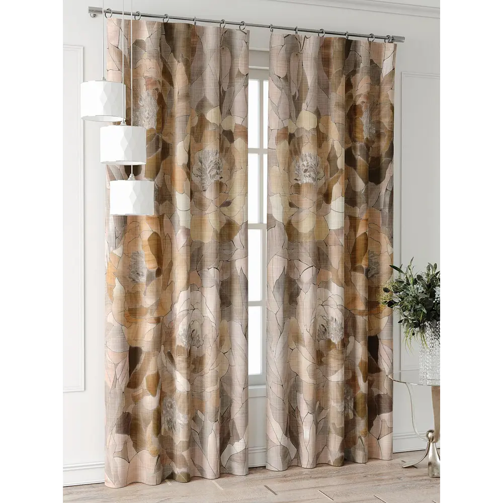 Фото 6 Комплект штор At home Базовая коллекция AT521827-240 на шторной ленте 240x150 см цвет бежевый Фото 6 Комплект штор At home Базовая коллекция AT521827-240 на шторной ленте 240x150 см цвет бежевый