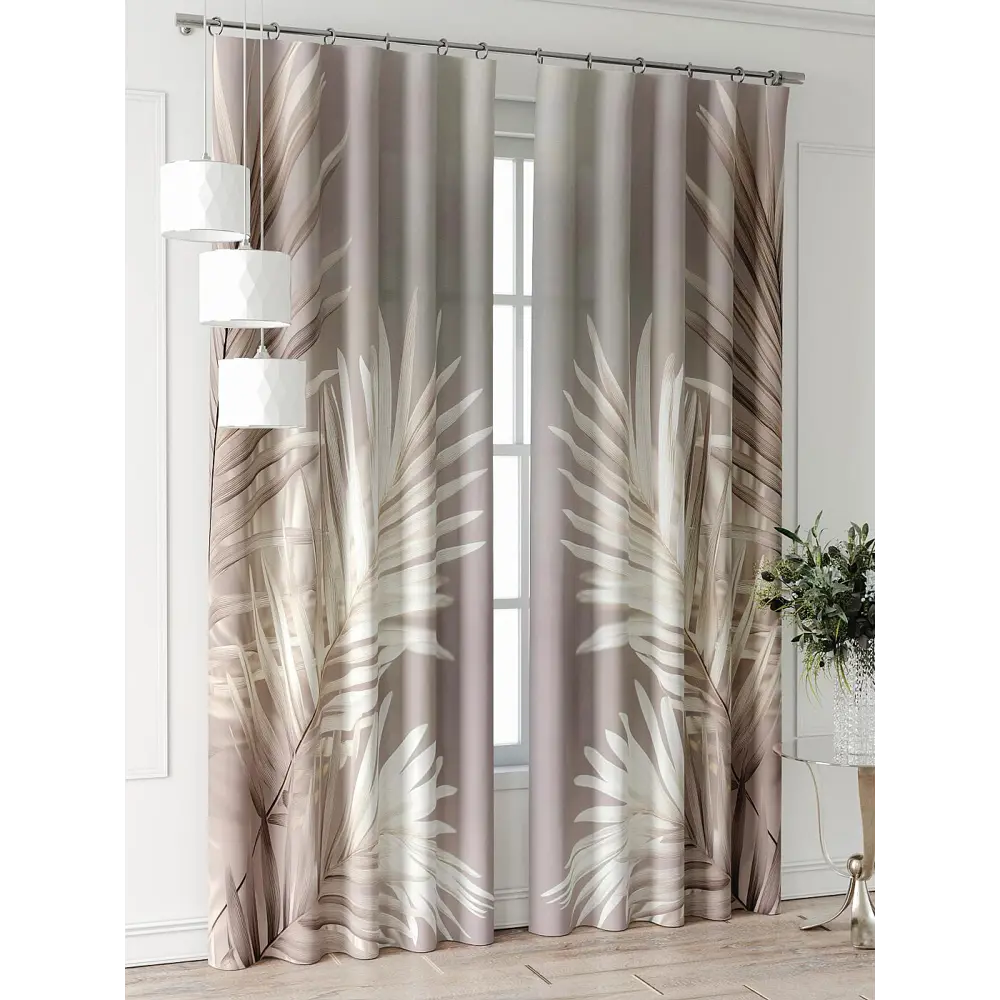 Фото 7 Комплект штор At home Базовая коллекция AT521828-240 на шторной ленте 240x150 см цвет бежевый Фото 7 Комплект штор At home Базовая коллекция AT521828-240 на шторной ленте 240x150 см цвет бежевый