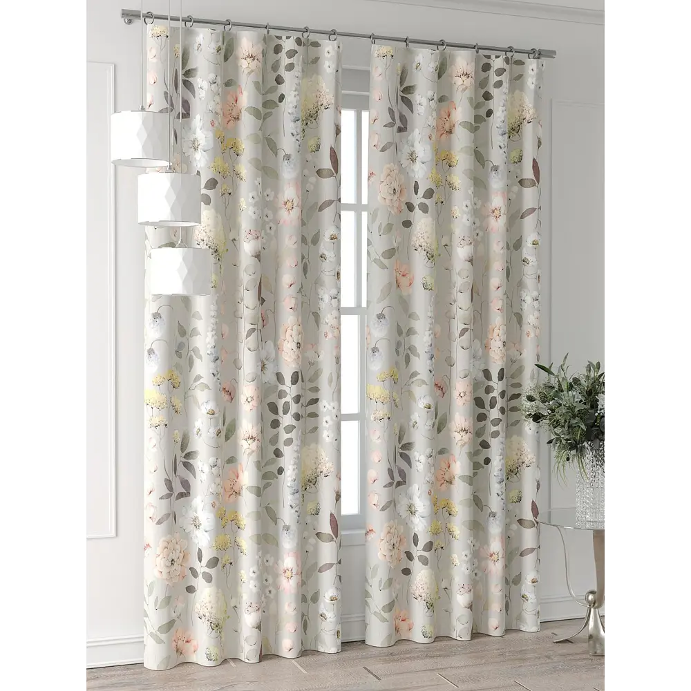 Фото 2 Комплект штор At home Базовая коллекция AT521610-240 на шторной ленте 240x150 см цвет бежевый