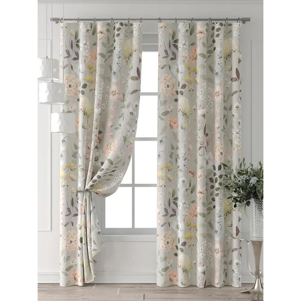 Фото 7 Комплект штор At home Базовая коллекция AT521610-240 на шторной ленте 240x150 см цвет бежевый