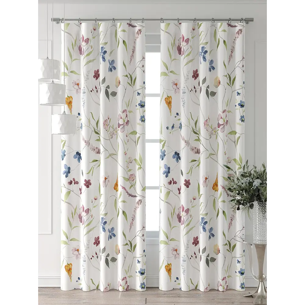 Фото 4 Комплект штор At home Базовая коллекция AT521636-240 на шторной ленте 240x150 см цвет белый