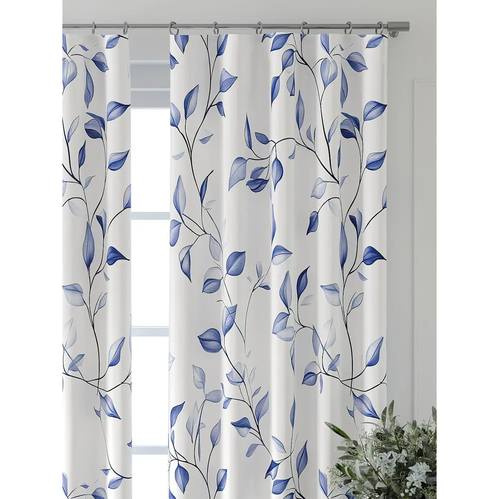 Фото 7 Комплект штор At home Базовая коллекция AT521513-240 на шторной ленте 240x150 см цвет белый