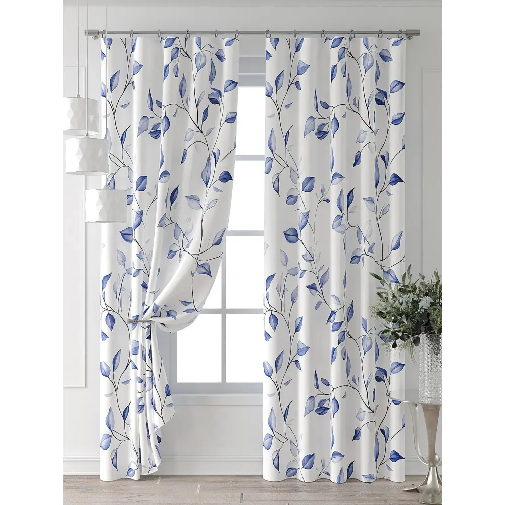 Фото 4 Комплект штор At home Базовая коллекция AT521513-240 на шторной ленте 240x150 см цвет белый