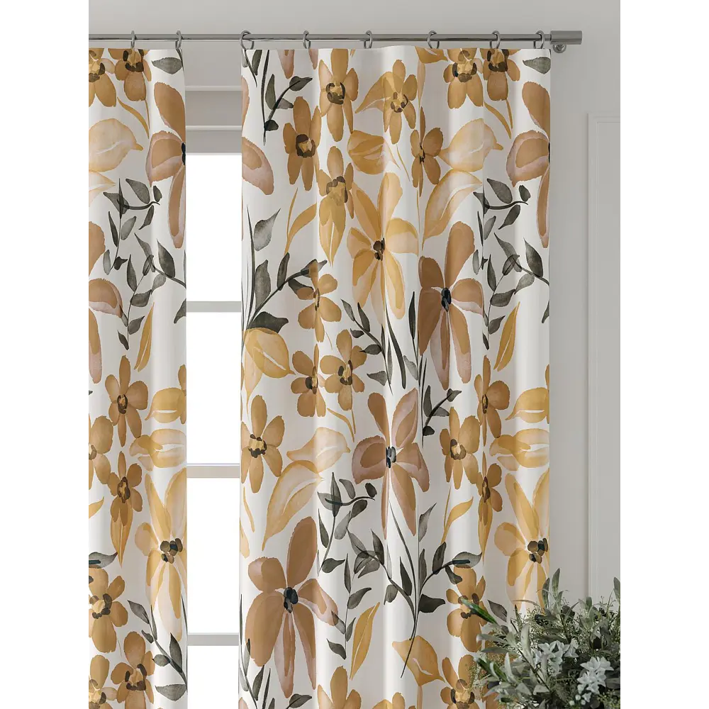 Фото 4 Комплект штор At home Базовая коллекция AT521536-240 на шторной ленте 240x150 см цвет бежевый