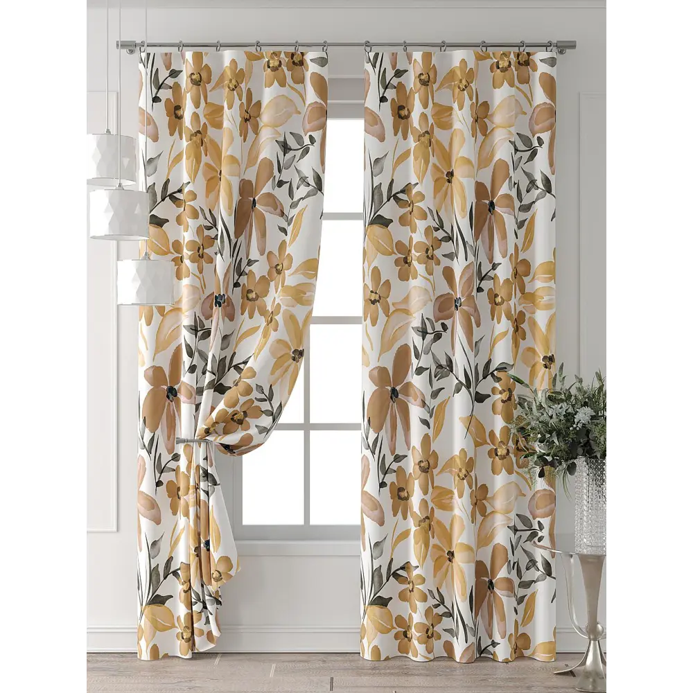 Фото 2 Комплект штор At home Базовая коллекция AT521536-240 на шторной ленте 240x150 см цвет бежевый