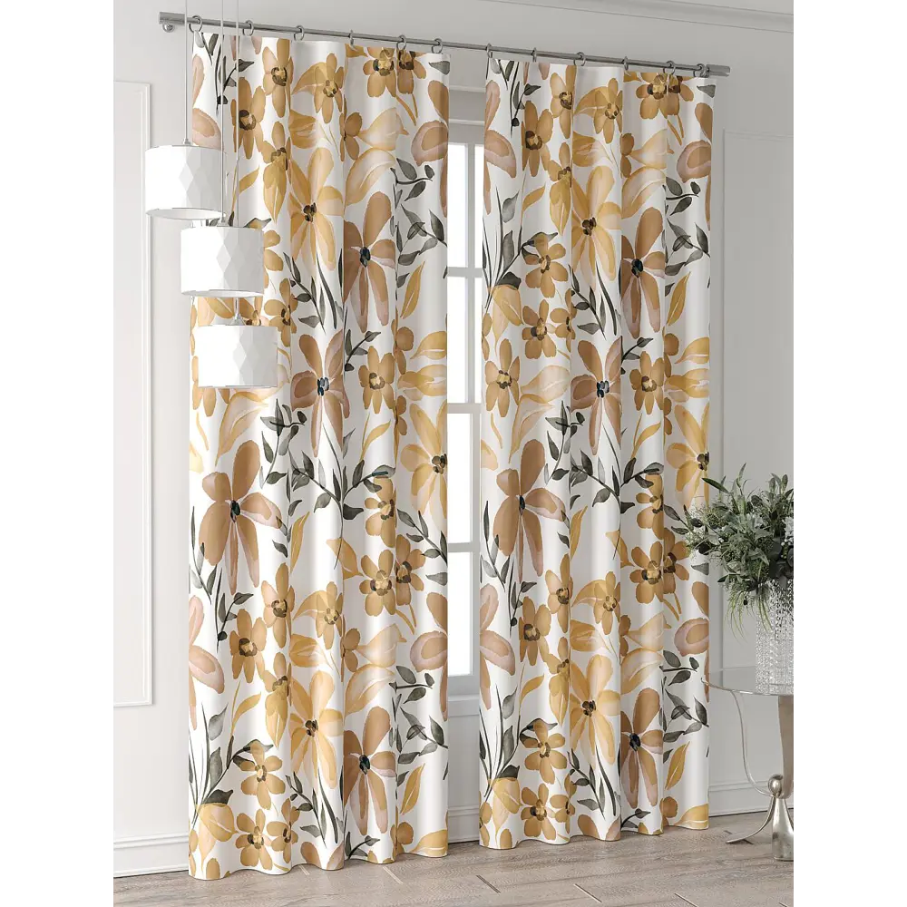 Фото 3 Комплект штор At home Базовая коллекция AT521536-240 на шторной ленте 240x150 см цвет бежевый