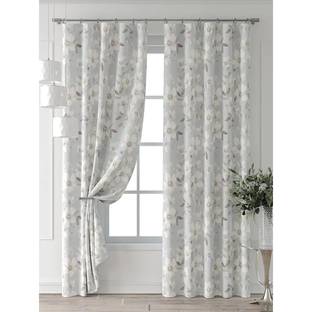 Фото 5 Комплект штор At home Базовая коллекция AT521539-240 на шторной ленте 240x150 см цвет белый Фото 5 Комплект штор At home Базовая коллекция AT521539-240 на шторной ленте 240x150 см цвет белый