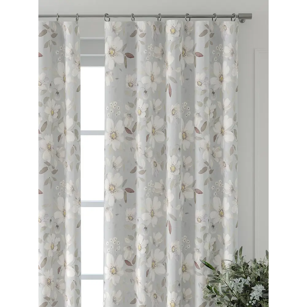 Фото 6 Комплект штор At home Базовая коллекция AT521539-240 на шторной ленте 240x150 см цвет белый Фото 6 Комплект штор At home Базовая коллекция AT521539-240 на шторной ленте 240x150 см цвет белый