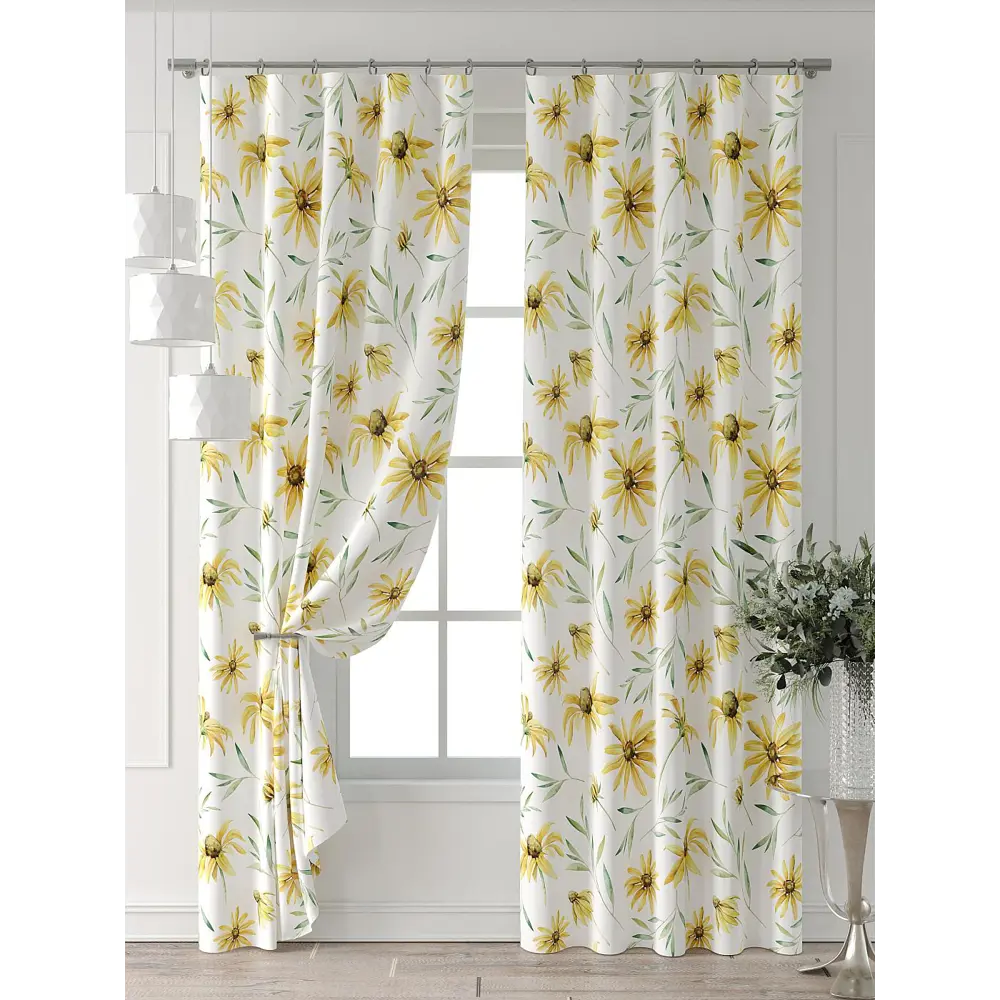 Фото 3 Комплект штор At home Базовая коллекция AT521549-240 на шторной ленте 240x150 см цвет белый Фото 3 Комплект штор At home Базовая коллекция AT521549-240 на шторной ленте 240x150 см цвет белый