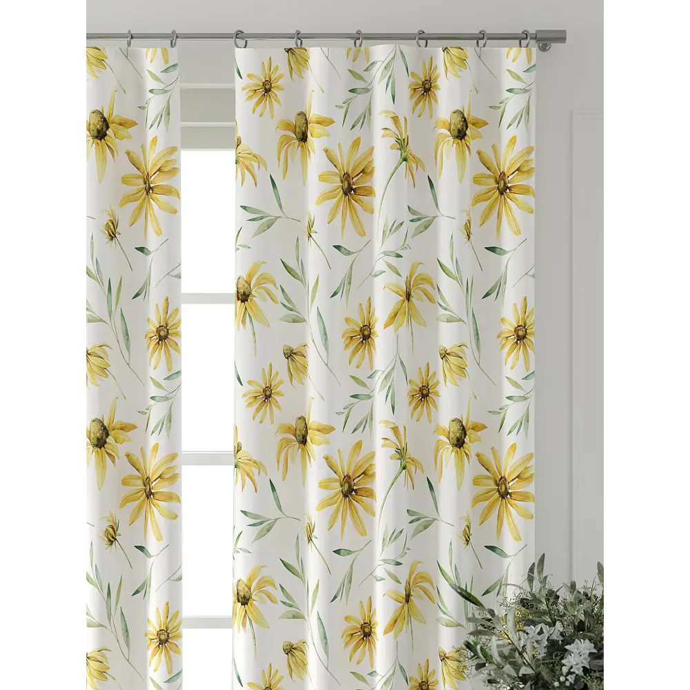 Фото 6 Комплект штор At home Базовая коллекция AT521549-240 на шторной ленте 240x150 см цвет белый Фото 6 Комплект штор At home Базовая коллекция AT521549-240 на шторной ленте 240x150 см цвет белый