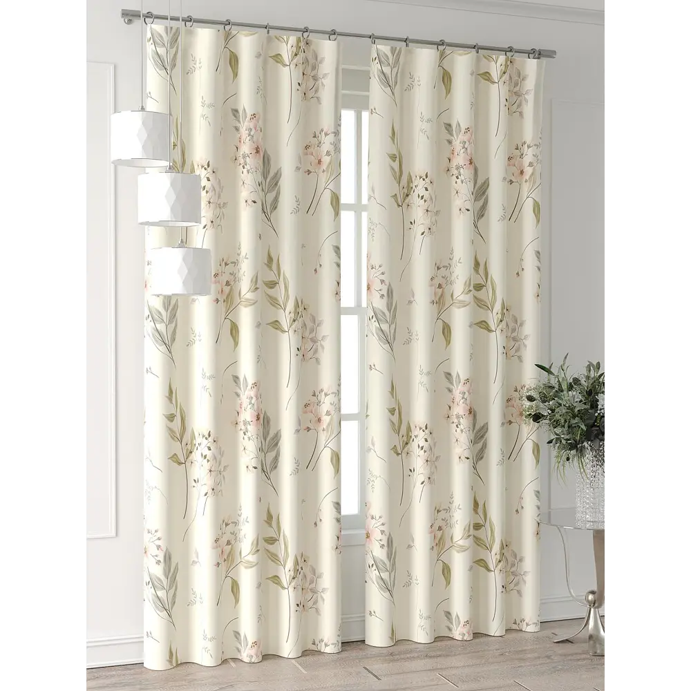 Фото 7 Комплект штор At home Базовая коллекция AT521572-240 на шторной ленте 240x150 см цвет бежевый