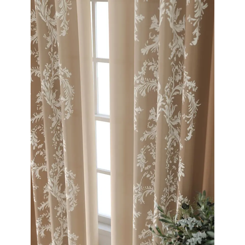 Фото 5 Комплект штор At home Базовая коллекция AT521371-240 на шторной ленте 240x150 см цвет бежевый