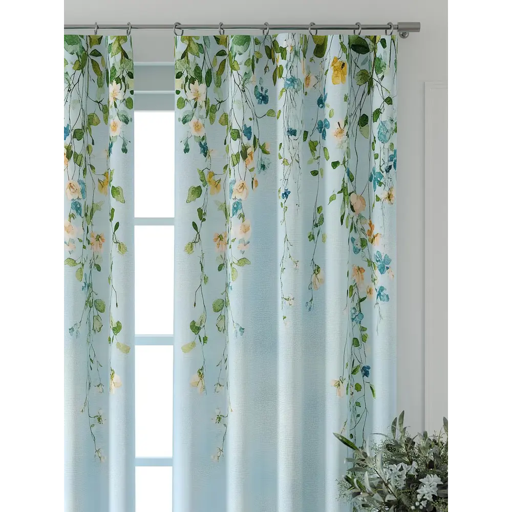 Фото Комплект штор At home Базовая коллекция AT521349-240 на шторной ленте 240x150 см цвет зеленый