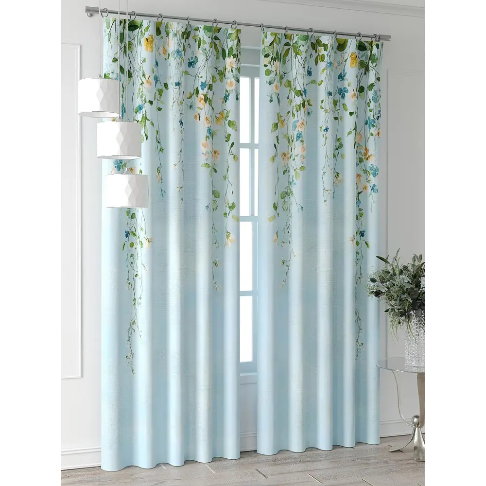 Фото 2 Комплект штор At home Базовая коллекция AT521349-240 на шторной ленте 240x150 см цвет зеленый