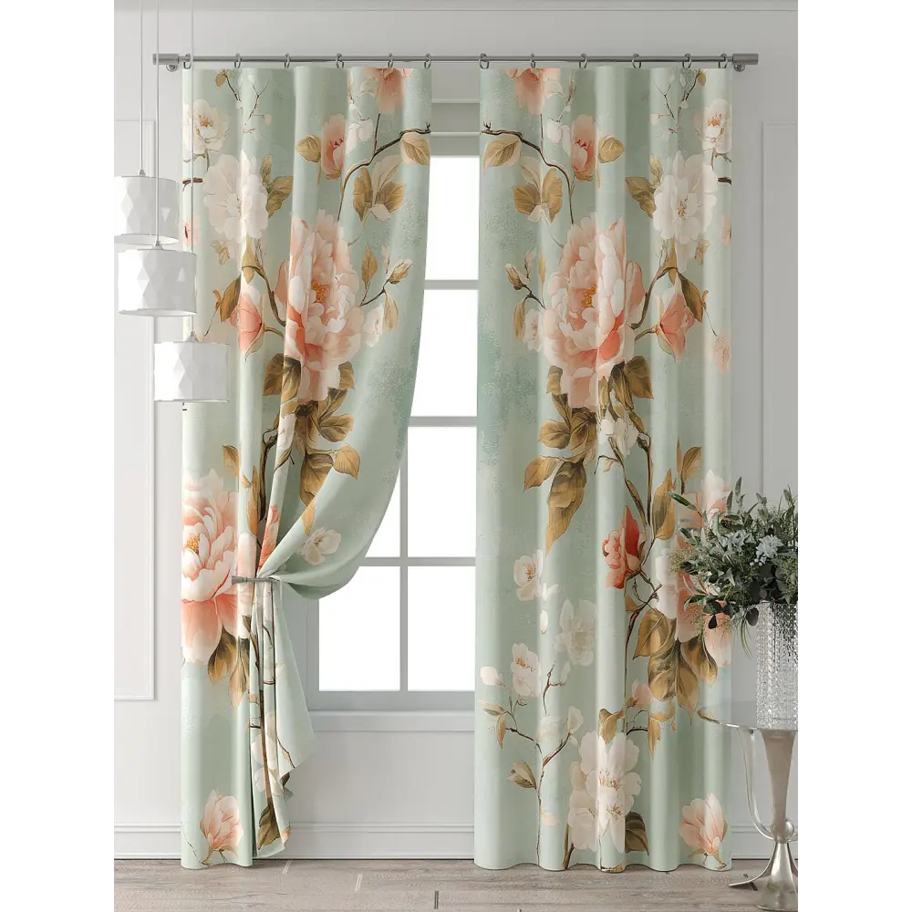 Фото 5 Комплект штор At home Базовая коллекция AT521344-240 на шторной ленте 240x150 см цвет оранжевый