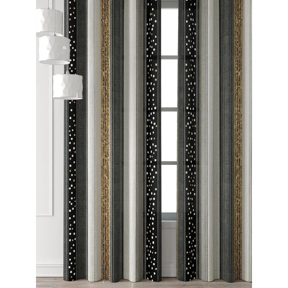 Фото 3 Комплект штор At home Базовая коллекция AT521470-240 на шторной ленте 240x150 см цвет черный Фото 3 Комплект штор At home Базовая коллекция AT521470-240 на шторной ленте 240x150 см цвет черный