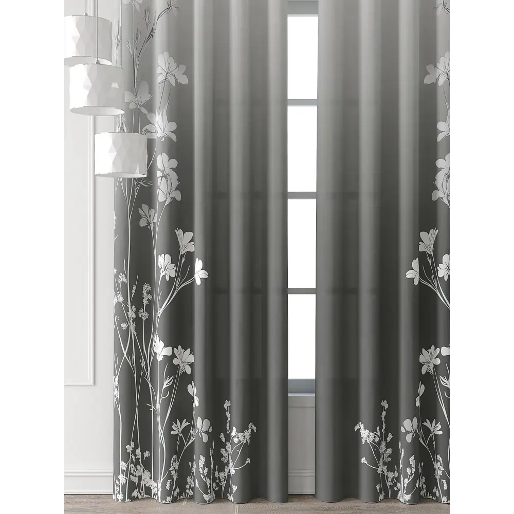 Фото 4 Комплект штор At home Базовая коллекция AT521463-240 на шторной ленте 240x150 см цвет серый