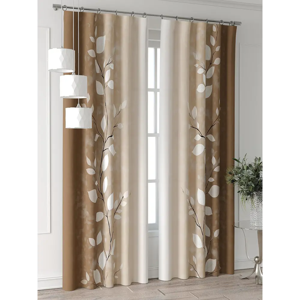 Фото Комплект штор At home Базовая коллекция AT521441-240 на шторной ленте 240x150 см цвет бежевый Фото Комплект штор At home Базовая коллекция AT521441-240 на шторной ленте 240x150 см цвет бежевый